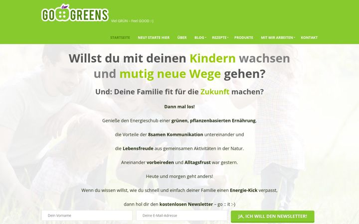 Screenshot of go4greens.de