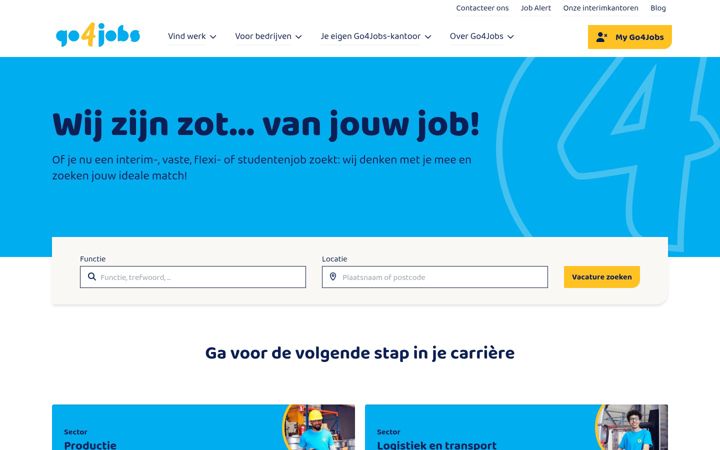 Képernyőkép: go4jobs.be