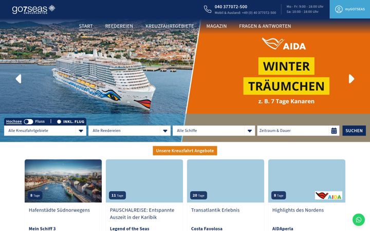 Screenshot of go7seas-kreuzfahrten.de