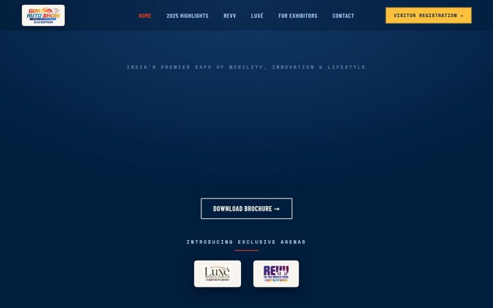 Screenshot of goaautoshow.com