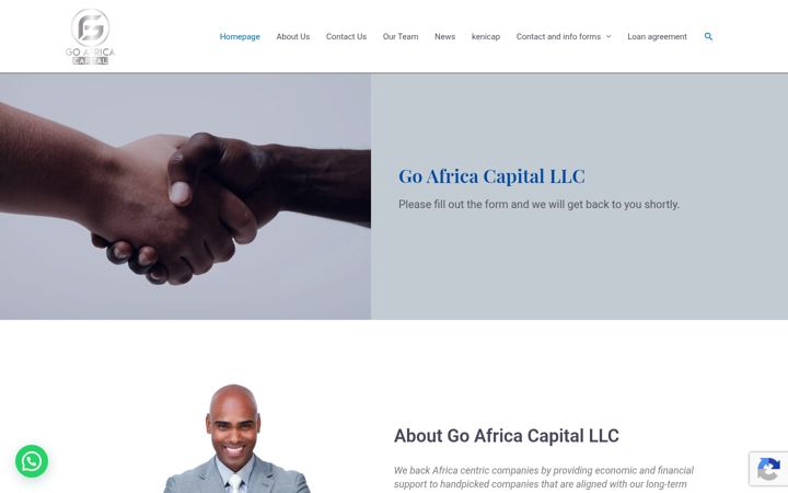 Screenshot of goafricacapital.com