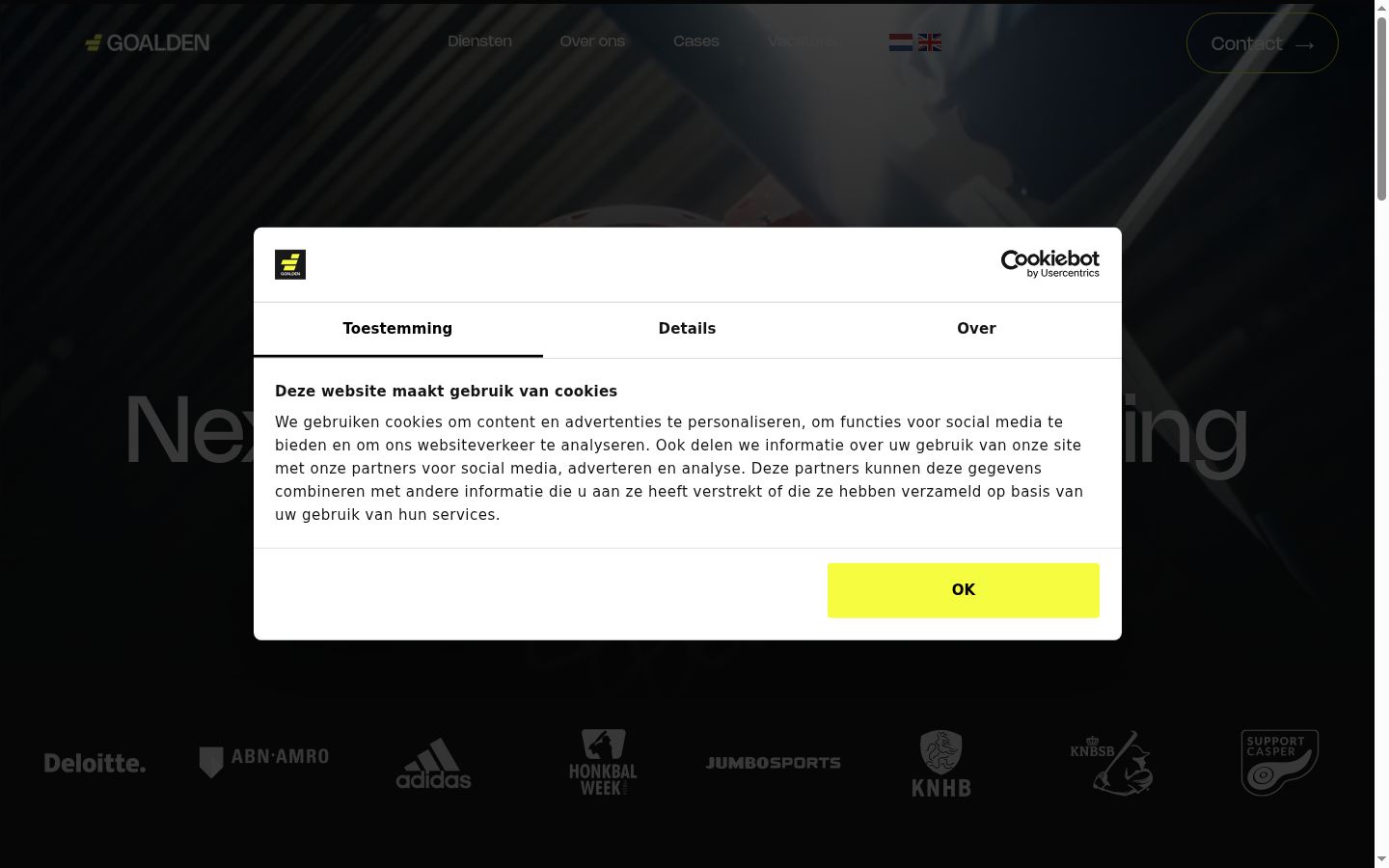 Captură de ecran a bannerului de consimțământ afișat înainte de orice interacțiune