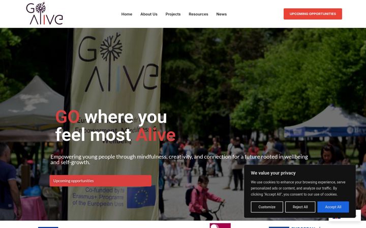 Screenshot of goalive.eu