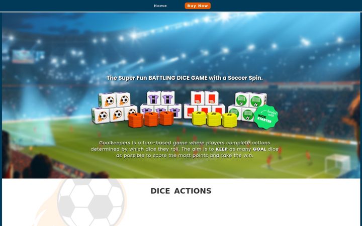 Screenshot of goalkeepersgame.com