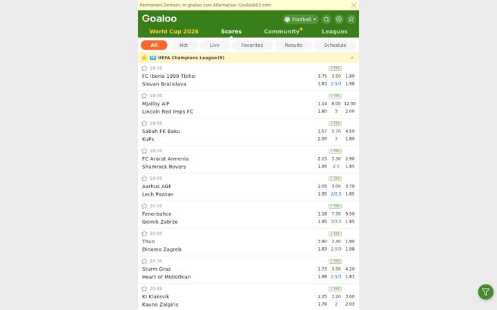 Screenshot of goaloo903.com