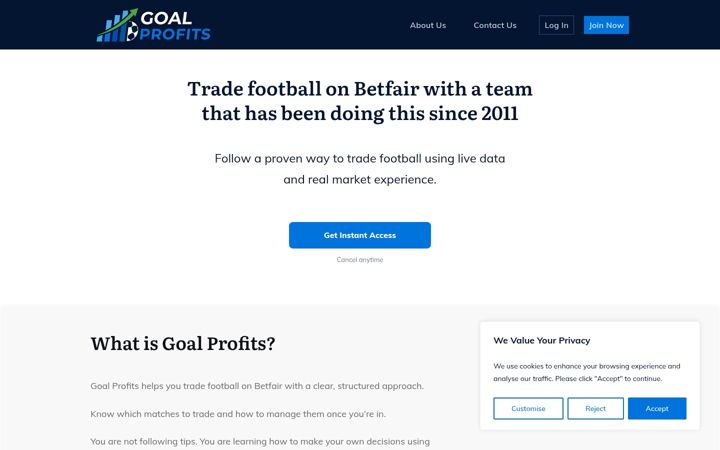 Screenshot of goalprofits.com