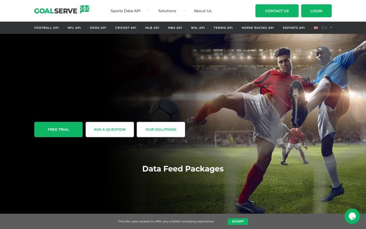 Screenshot of goalserve.com