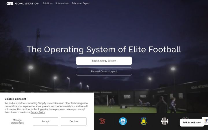 Screenshot of goalstation.com