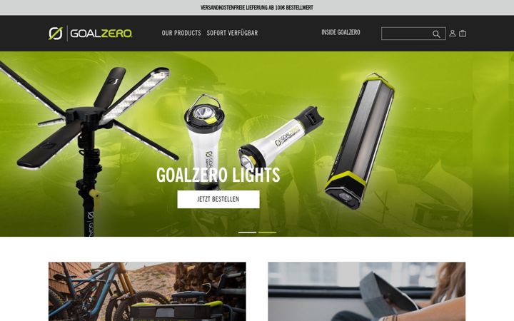 Screenshot of goalzero.de