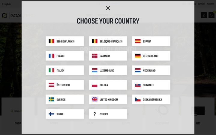 Screenshot of goalzero.eu