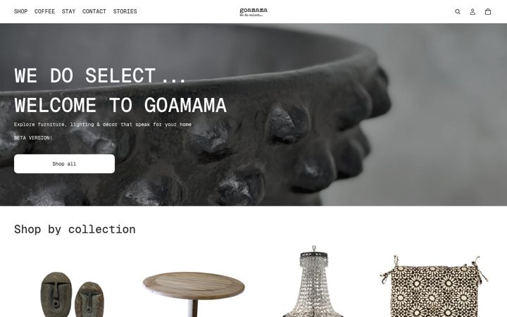 Screenshot of goamama.com