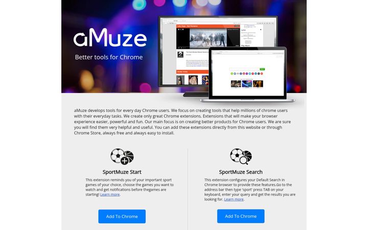 Screenshot of goamuze.com