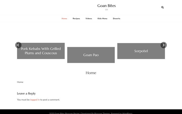 Screenshot of goanbites.com