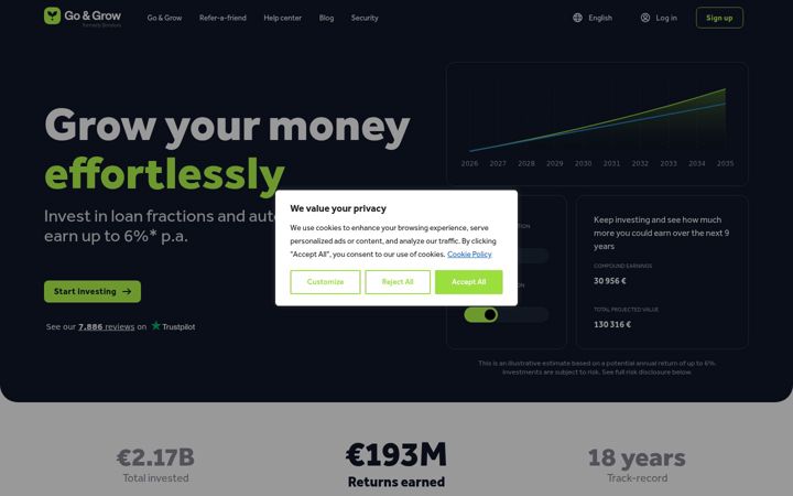 Screenshot of goandgrow.eu