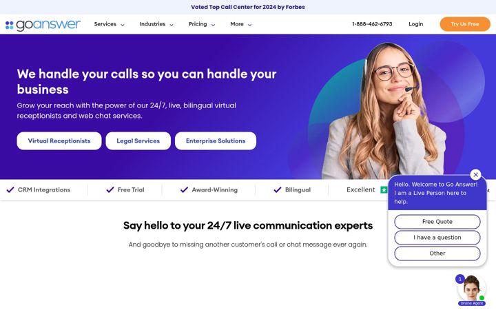 Screenshot of goanswer.io