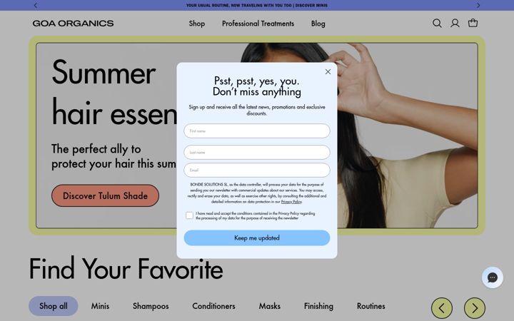 Screenshot of goaorganics.com