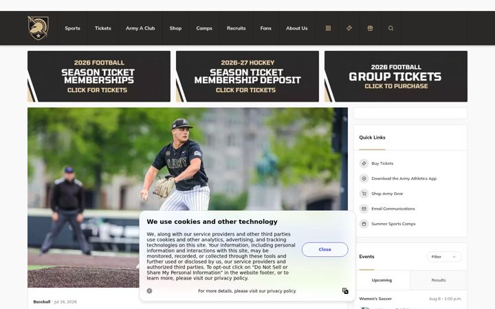 Screenshot von goarmywestpoint.com