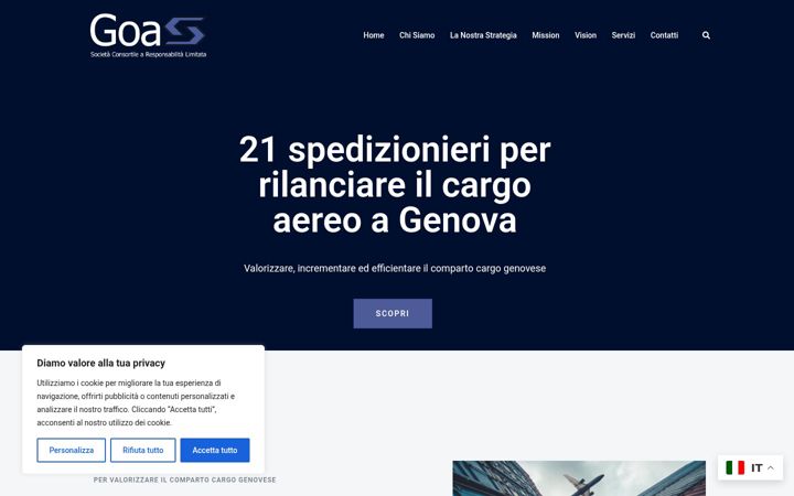 Screenshot of goas-air-cargo-genova.com