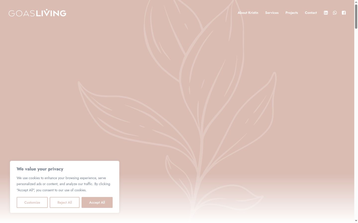 Screenshot tal-banner tal-kunsens muri qabel kwalunkwe interazzjoni