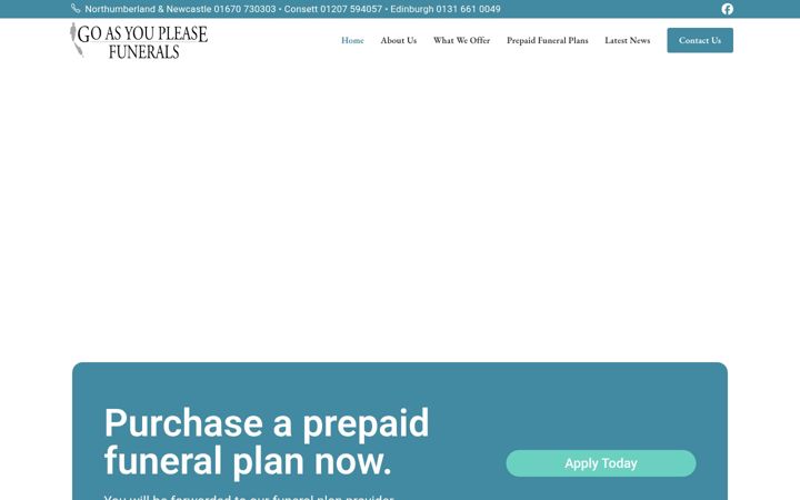 Screenshot of goasyouplease.com