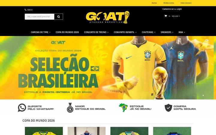 Posnetek zaslona goatatacadoesportivo.com