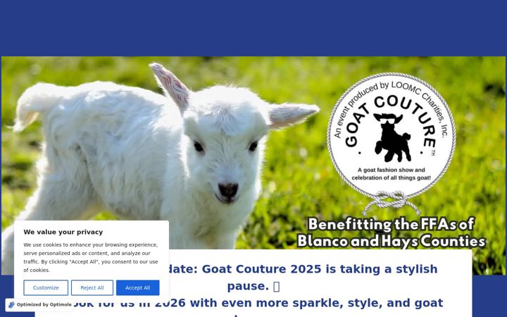 Screenshot of goatcouture.org