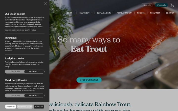 Screenshot of goatsbridgetrout.ie
