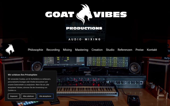 Screenshot of goatvibes.de
