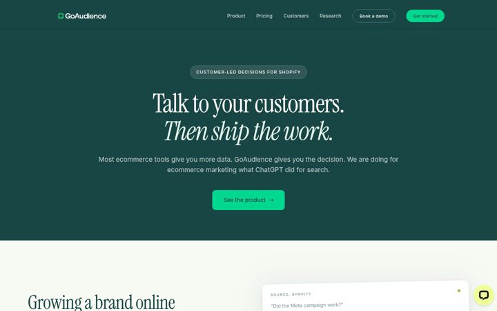 Screenshot of goaudience.com