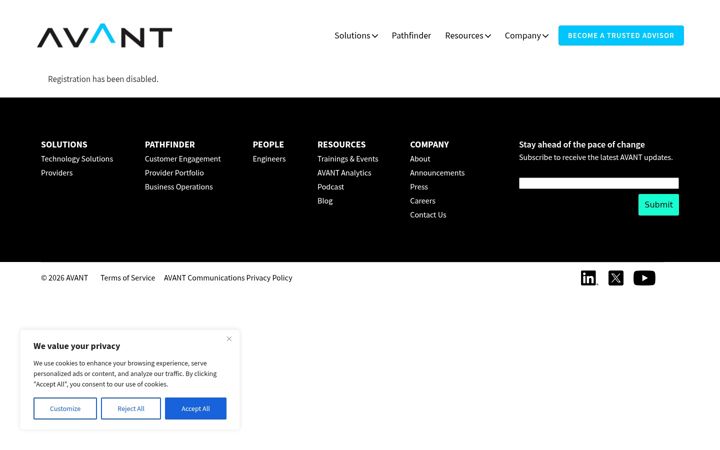 Screenshot of goavant.co.uk