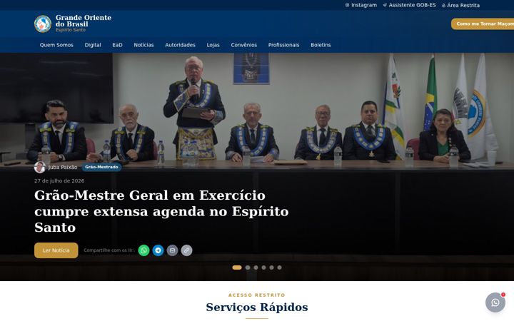 Screenshot of gob-es.org.br