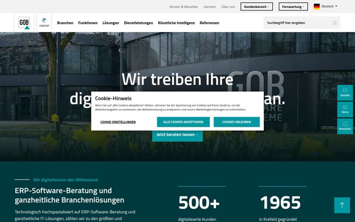 Screenshot of gob.de