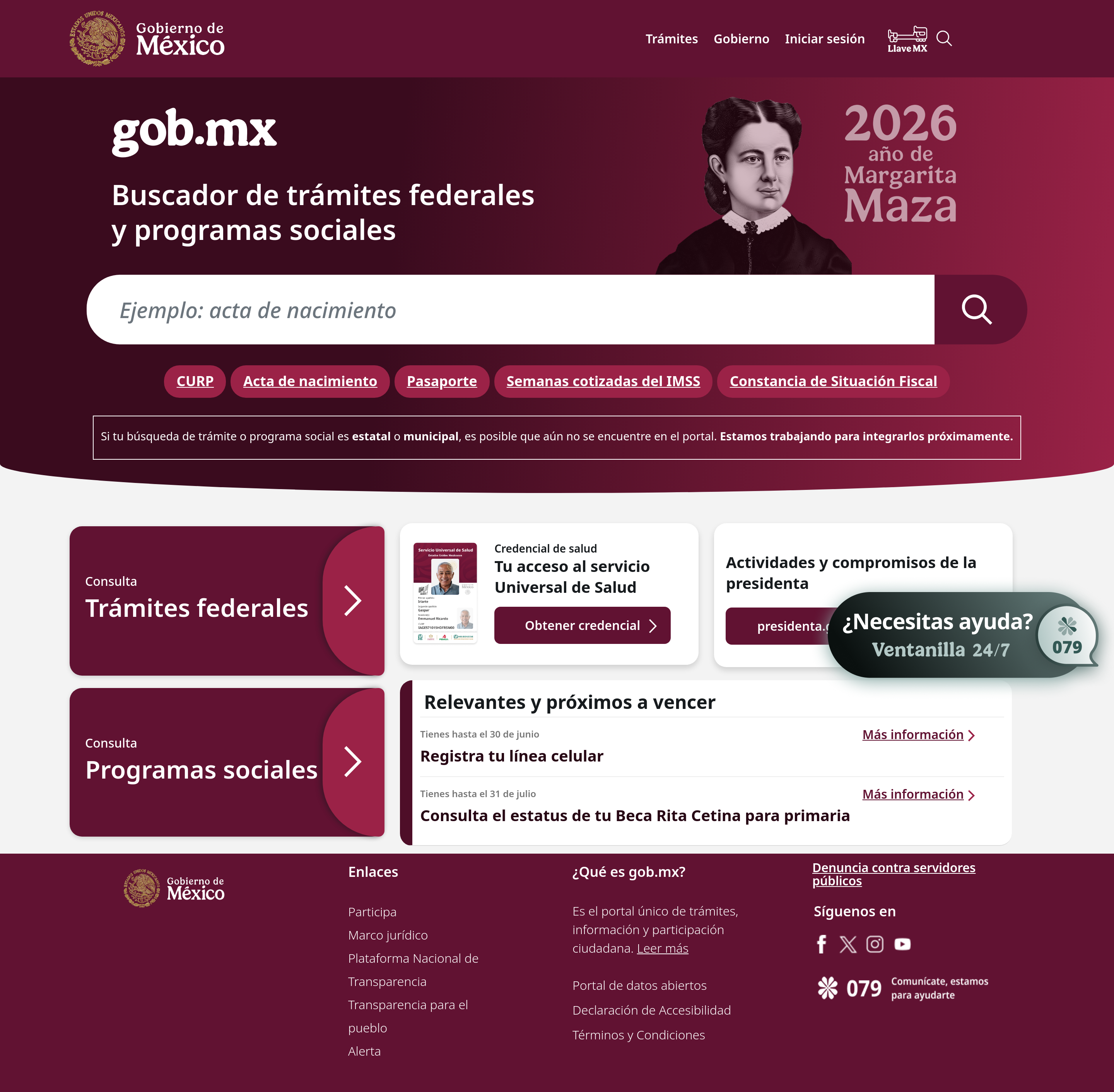 Screenshot of gob.mx