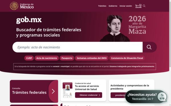 Screenshot of gob.mx
