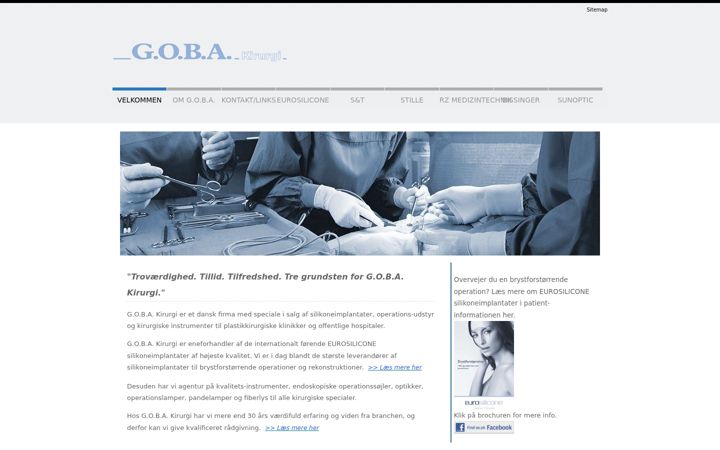 Screenshot of goba.dk
