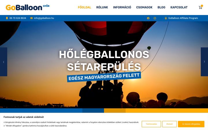 Screenshot of goballoon.hu