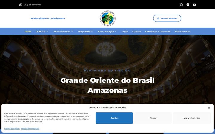 Screenshot of gobam.org.br