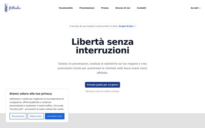 Screenshot of gobarber.it