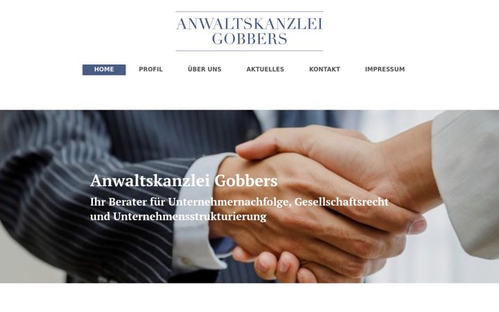 Screenshot of gobbers-legal.de