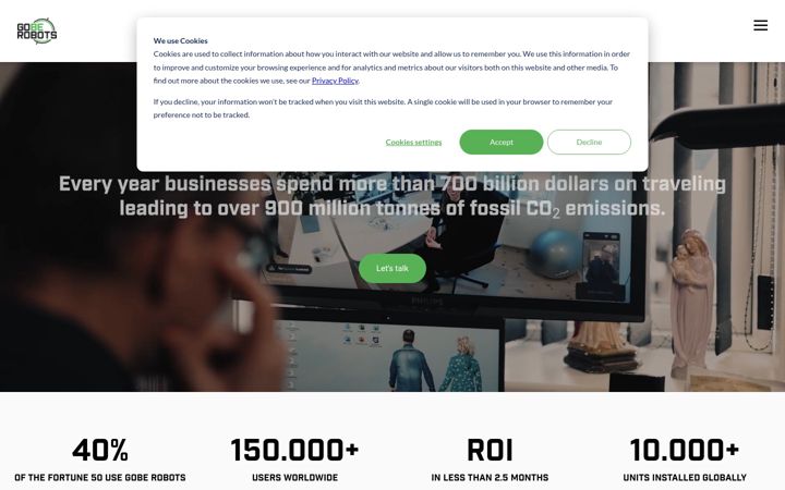 Screenshot of gobe-robots.com