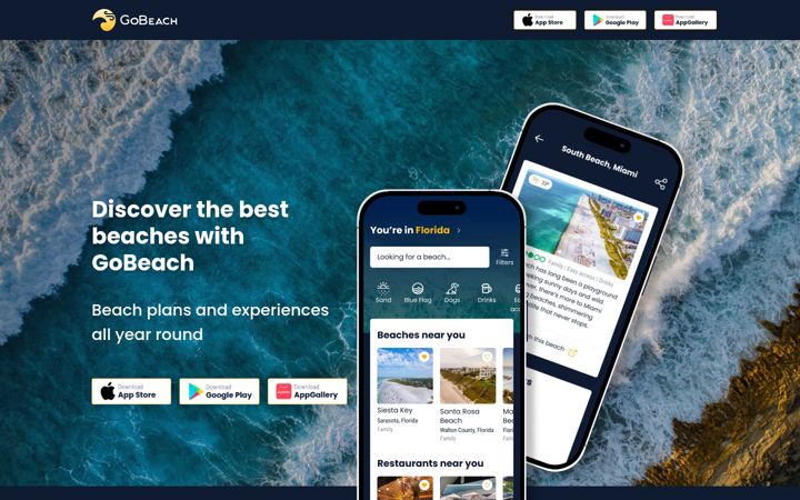 Screenshot of gobeach.app