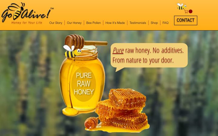 Screenshot of gobeealive.org
