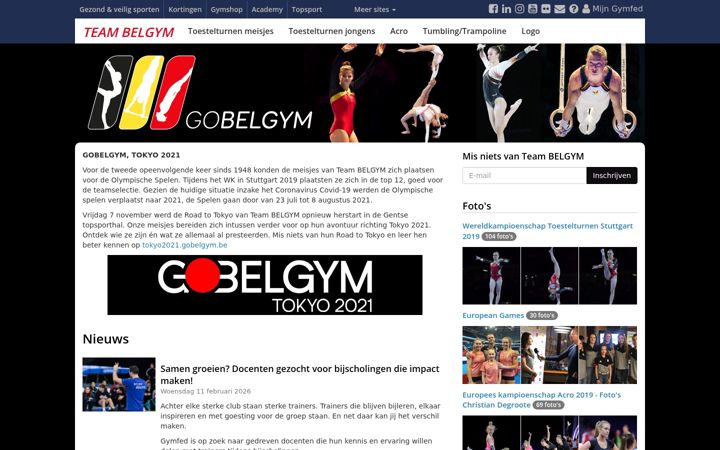 Screenshot of gobelgym.be