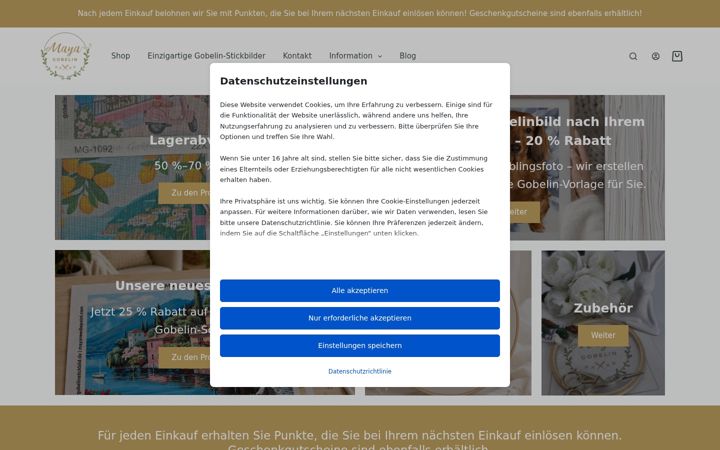 Screenshot of gobelinstickbilder.de