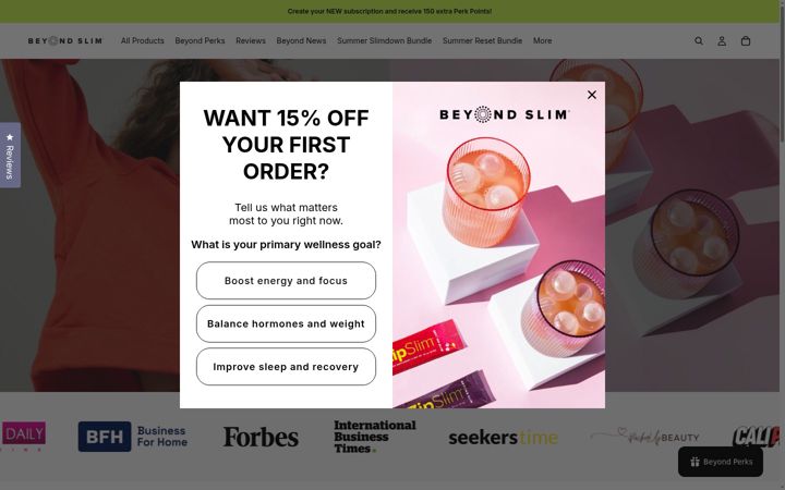 Screenshot of gobeyondslim.com
