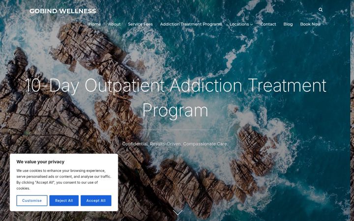 Screenshot of gobindwellness.com