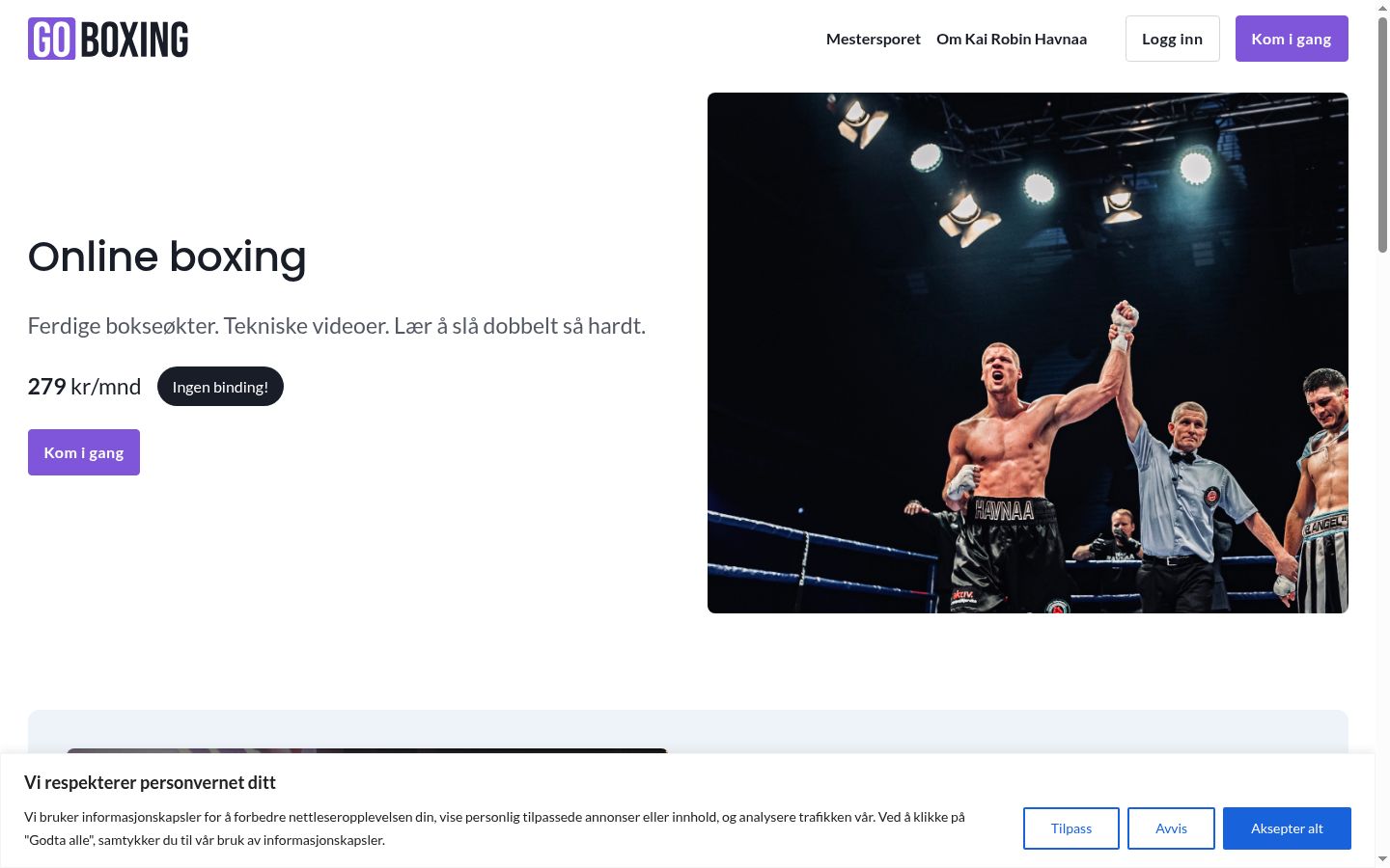 Screenshot tal-banner tal-kunsens muri qabel kwalunkwe interazzjoni