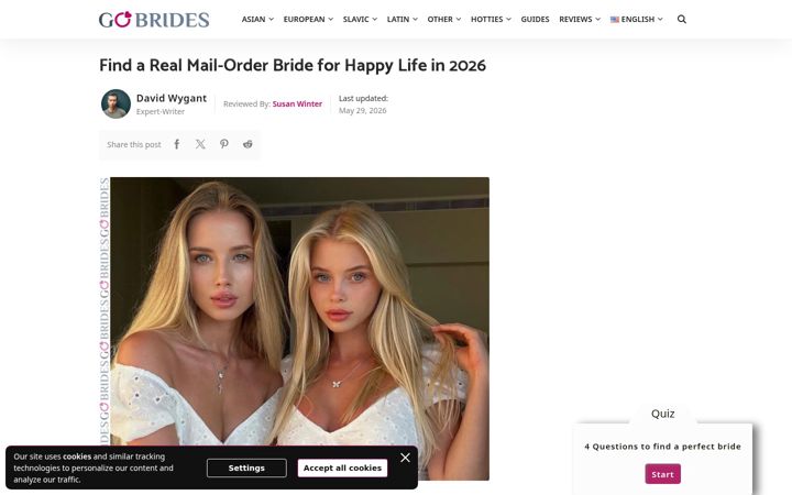 Screenshot of gobrides.net
