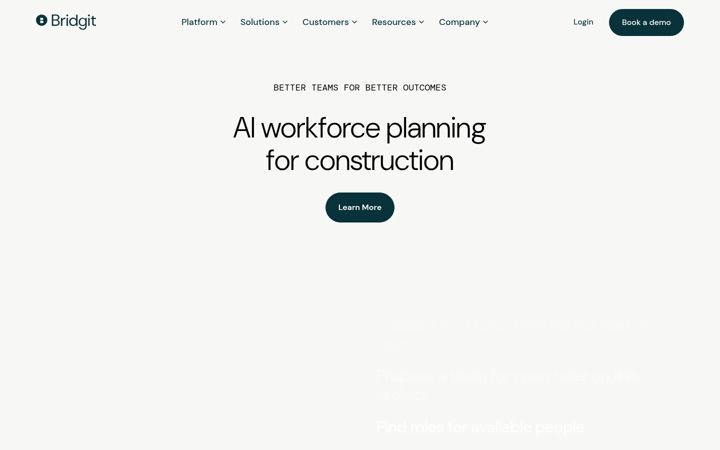 Screenshot of gobridgit.com