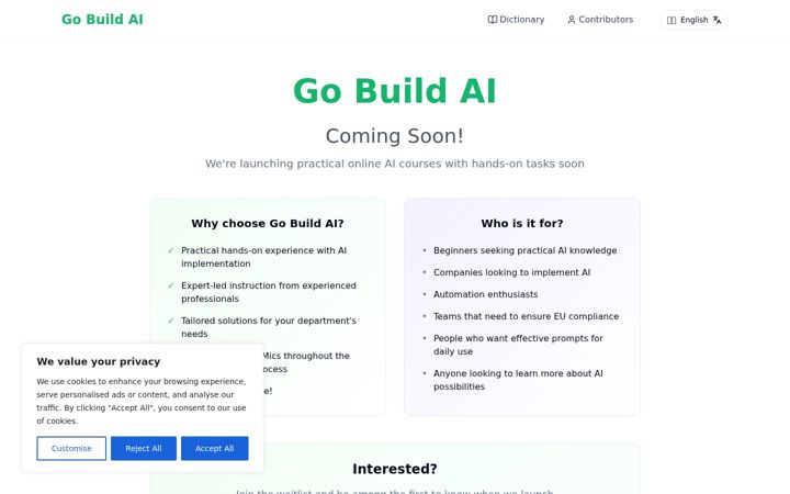 Screenshot of gobuildai.com